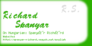 richard spanyar business card